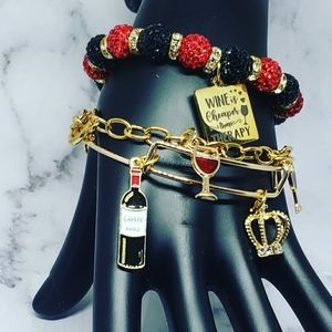 Wine is cheaper than therapy bracelet set